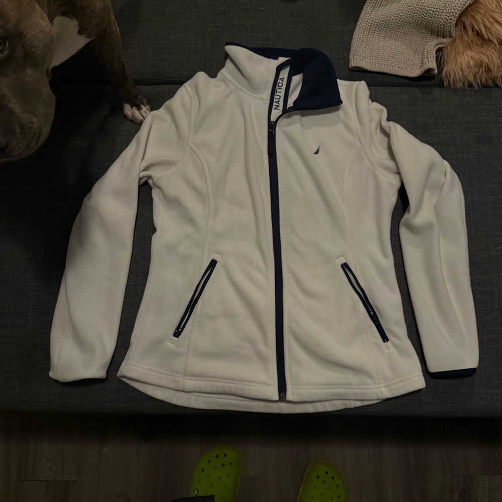 Nautica  White Fleece Jacket